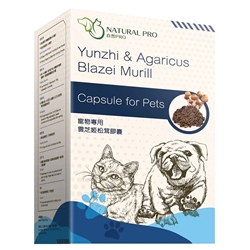 NATURAL PRO Yunchi & Agaricus Blazei Murill Capsule for Pets 60 Capsules