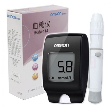 图片 Omron 血糖仪HGM-114 (加25片Omron AS1 血糖试纸及25支针头) [平行进口]