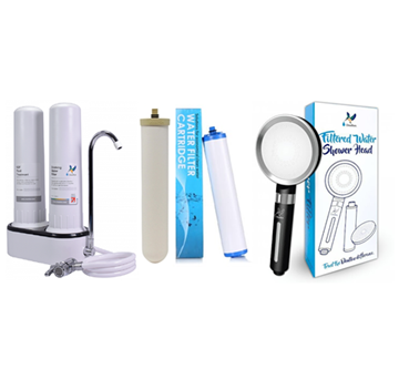 圖片 Doulton 道爾頓 M12 系列 DCP203 + BTU2501及EWC9004 + 沐浴過濾花灑 雙濾芯枱上式濾水器 [原廠行貨]