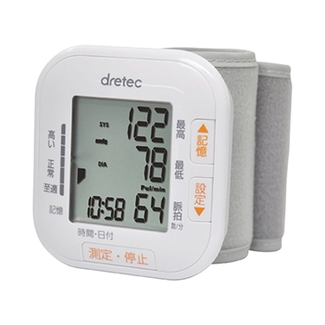 圖片 Dretec 日本手腕式血壓計(白色) BM-103WT [原廠行貨]