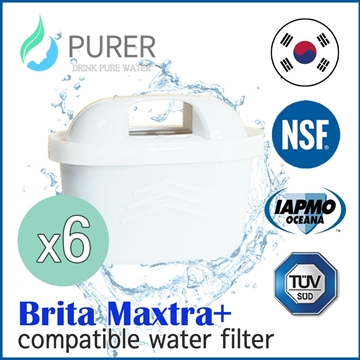 图片 PURER - 6pcs 兼容Brita Maxtra+ 全效滤水壶滤芯滤水器滤芯- 2盒装[原厂行货]