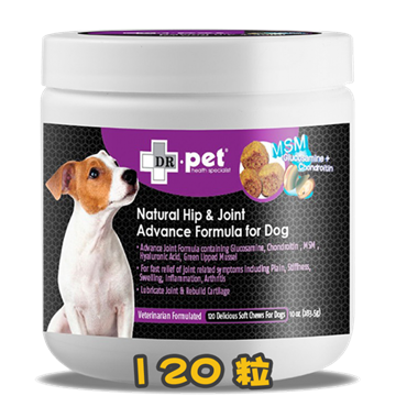 圖片 Dr.pet 犬用 維骨素強化關節天然肉粒 120粒