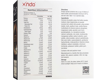 Picture of XNDO KETO SHAKE VANILLA FLAVOUR 25G X 18 SACHETS