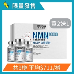 【禮盒裝 買2送1】萊特維健 NMN10000 (60粒 x 3樽)