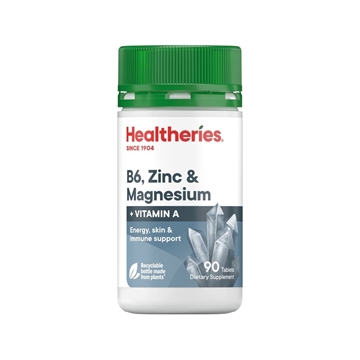 Picture of Healtheries B6 Zinc & Magnesium with Vitamin A Tablets 90s