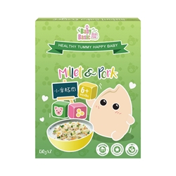 寶寶百味 Baby Basic 即食有機米米粥(小米豚肉) 150gx2