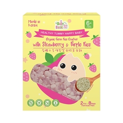 宝宝百味 Baby Basic 有机士多啤梨紫米胚芽米饼 7.5gx8